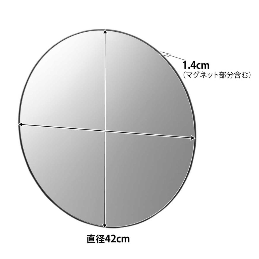 浴室ミラー tower タワー マグネットバスルームミラー 丸型 42cm 風呂鏡 マグネット設置 バスルームミラー 山崎実業 正規品 10178 ブラック | tower | 08