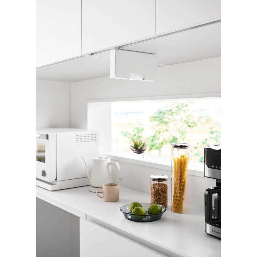 ポリ袋ストッカー tower タワー 戸棚下ポリ袋収納ホルダー スリム S 引っ掛け 吊り下げ戸棚下 ポリ袋収納ケース 山崎実業 正規品 10248 ホワイト | tower | 02