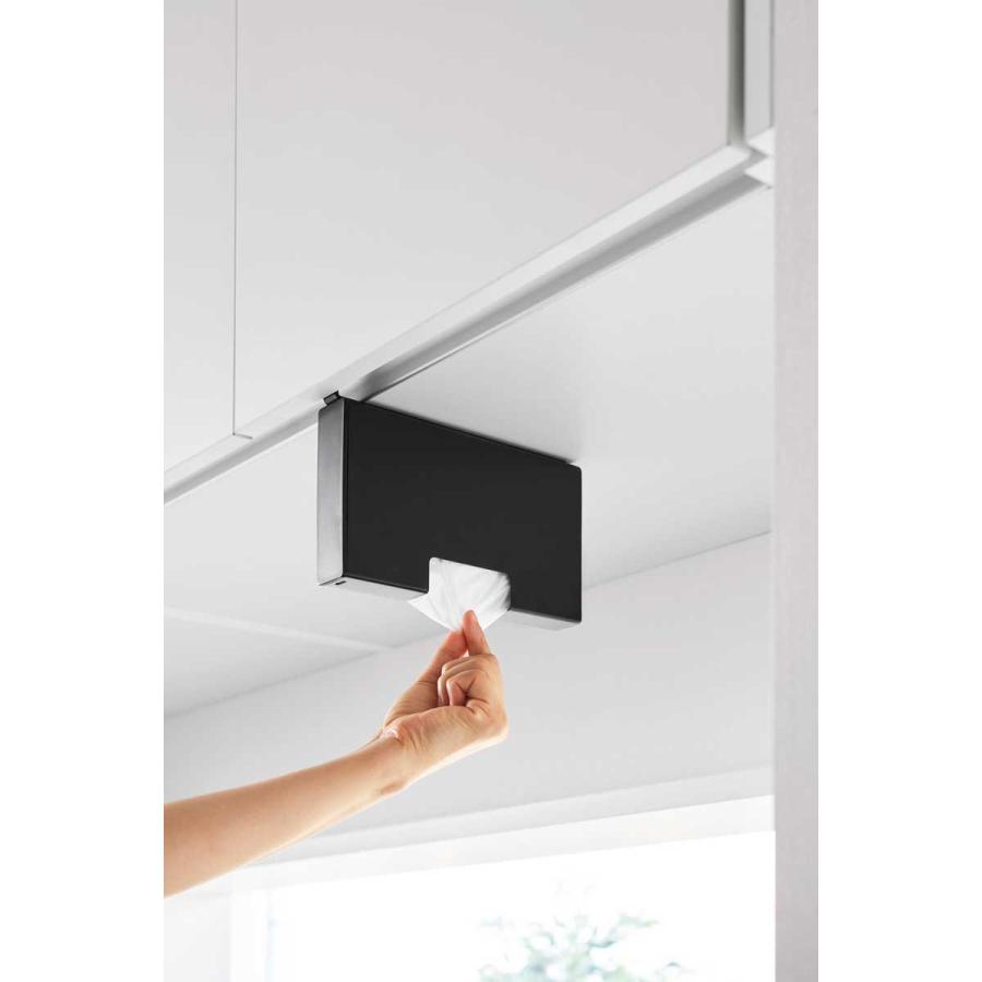 ポリ袋ストッカー tower タワー 戸棚下ポリ袋収納ホルダー スリム S 引っ掛け 吊り下げ戸棚下 ポリ袋収納ケース 山崎実業 正規品 10249 ブラック | tower | 03