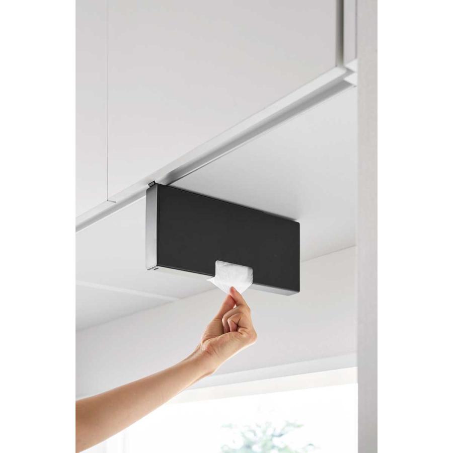 ポリ袋ストッカー tower タワー 戸棚下ポリ袋収納ホルダー スリム M 引っ掛け 吊り下げ戸棚下 ポリ袋収納ケース 山崎実業 正規品 10251 ブラック | tower | 03