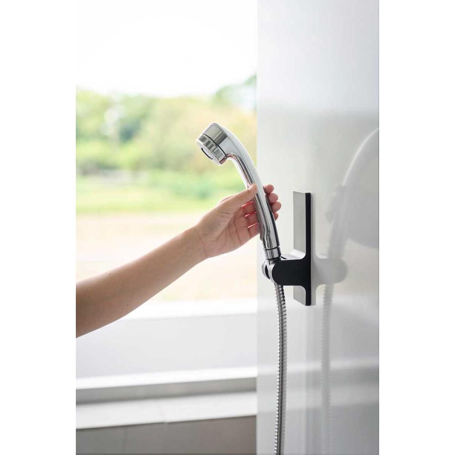 シャワーフック tower タワー 角度が調節できるマグネットシャワーホルダー 角度調節 シャワーハンガー 掛具 山崎実業 正規品 10287 ブラック | tower | 04