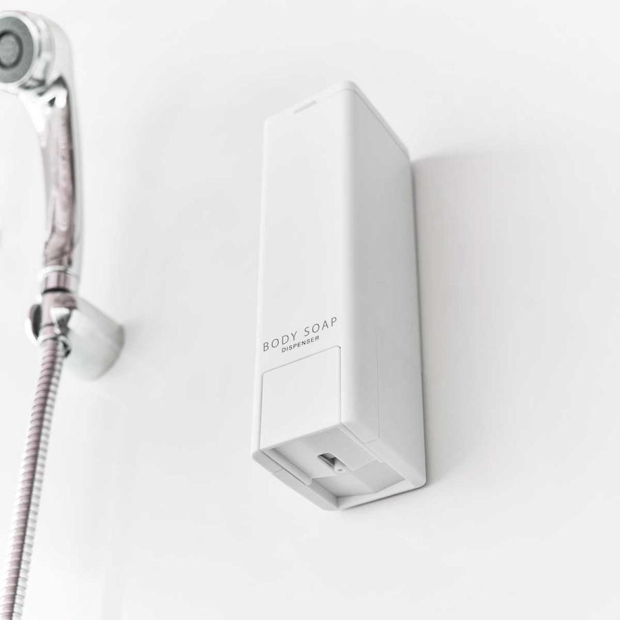 ソープディスペンサー tower タワー 下から出るマグネットディスペンサー 壁付け 壁掛け 詰め替え用ボトル 山崎実業 正規品 10294 ボディソープ ホワイト | tower | 04
