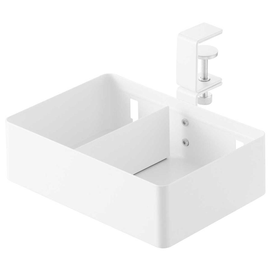 デスク収納ラック tower タワー テーブル横回転収納ラック 仕切り付き テーブル収納 デスクオーガナイザー デスクトレー 山崎実業 正規品 10365 ホワイト | tower | 01