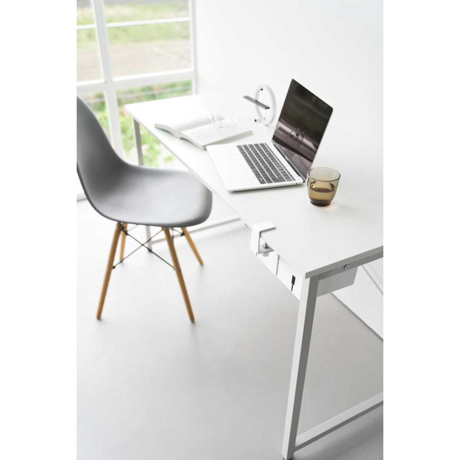 デスク収納ラック tower タワー テーブル横回転収納ラック 仕切り付き テーブル収納 デスクオーガナイザー デスクトレー 山崎実業 正規品 10365 ホワイト | tower | 03