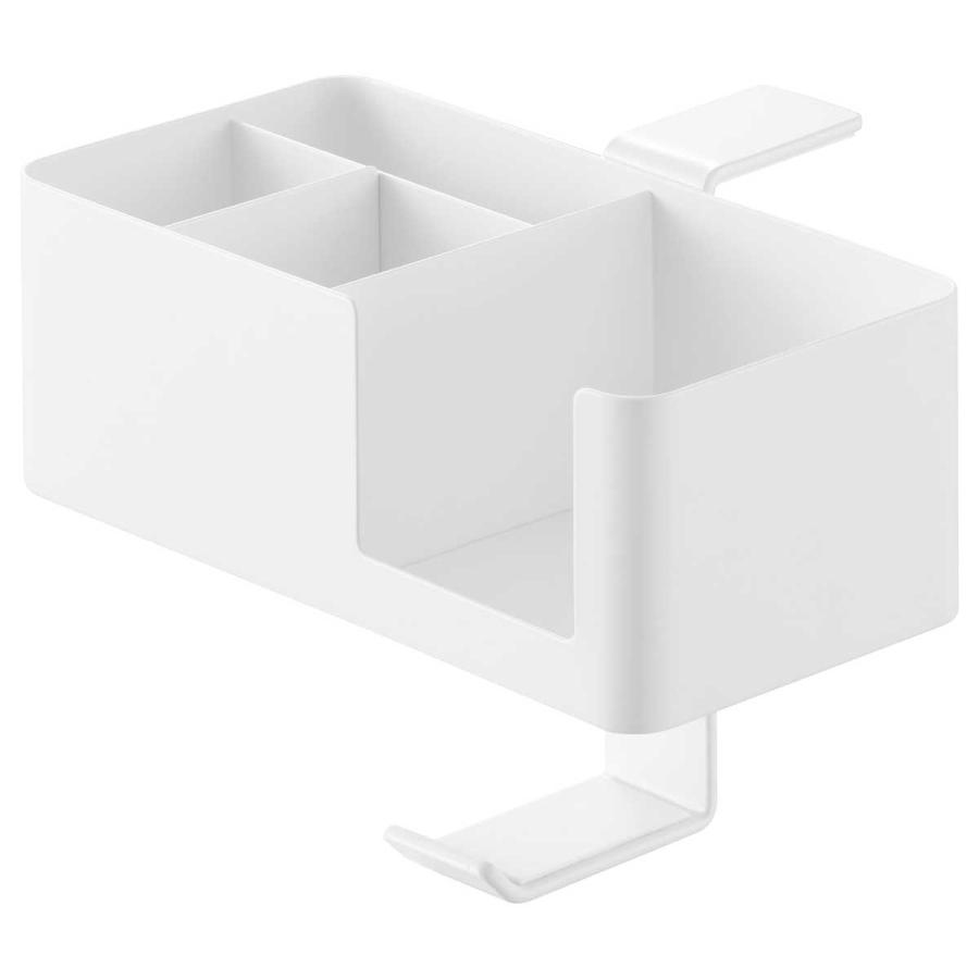 デスク収納ラック tower タワー テーブル横マルチラック マグカップ収納 コンパクト 袖机 デスクトレー テーブル収納 山崎実業 正規品 10367 ホワイト | tower | 01