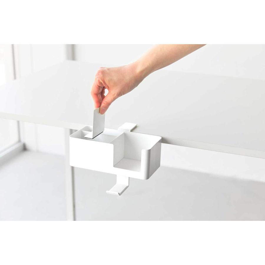 デスク収納ラック tower タワー テーブル横マルチラック マグカップ収納 コンパクト 袖机 デスクトレー テーブル収納 山崎実業 正規品 10367 ホワイト | tower | 06