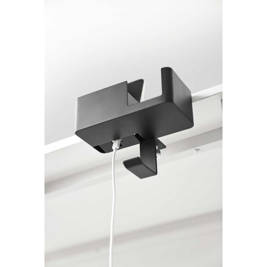 デスク収納ラック tower タワー テーブル横マルチラック マグカップ収納 コンパクト 袖机 デスクトレー テーブル収納 山崎実業 正規品 10368 ブラック | tower | 05