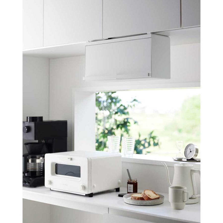 ブレッドケース tower タワー 戸棚下ブレッドケース 引っ掛け 吊り下げ ブレッドボックス パンケース 山崎実業 正規品 10256 ホワイト | tower | 03