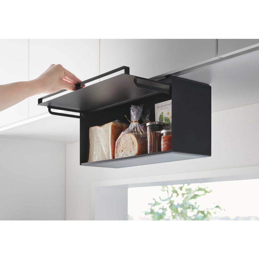 ブレッドケース tower タワー 戸棚下ブレッドケース 引っ掛け 吊り下げ ブレッドボックス パンケース 山崎実業 正規品 10257 ブラック | tower | 04