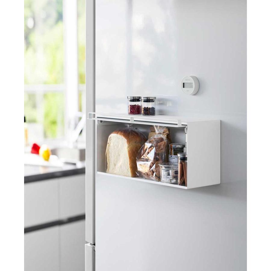 ブレッドケース tower タワー マグネットブレッドケース 壁付け 壁掛け マグネット収納 ブレッドボックス パンケース 山崎実業 正規品 10258 ホワイト | tower | 06