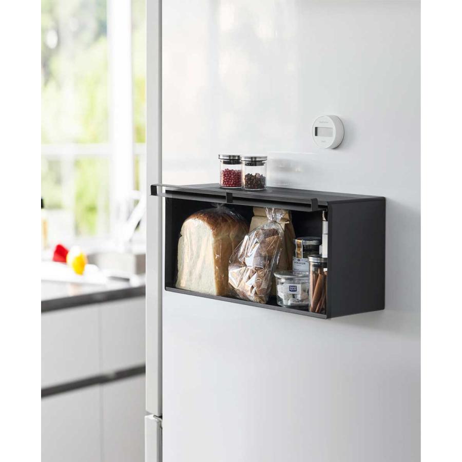 ブレッドケース tower タワー マグネットブレッドケース 壁付け 壁掛け マグネット収納 ブレッドボックス パンケース 山崎実業 正規品 10259 ブラック | tower | 06