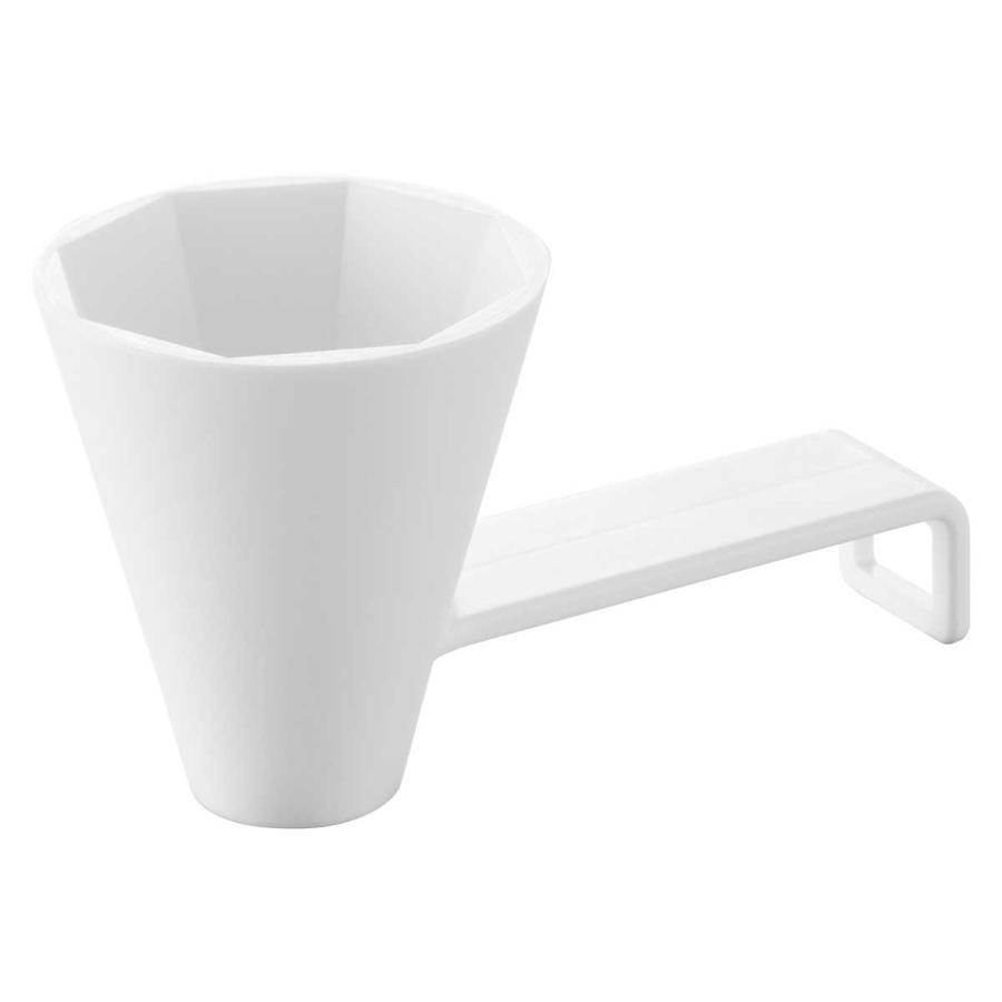 盛り塩固め器 tower タワー 八角盛り塩スプーン 邪気払い 良い運気を引き寄せ 八角形 八角錐 山崎実業 正規品 10591 ホワイト | tower | 01