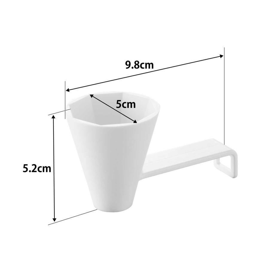 盛り塩固め器 tower タワー 八角盛り塩スプーン 邪気払い 良い運気を引き寄せ 八角形 八角錐 山崎実業 正規品 10591 ホワイト | tower | 07