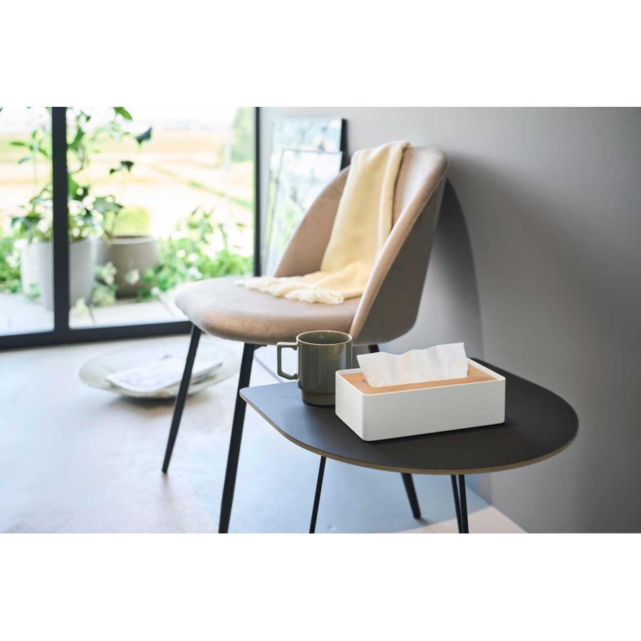 ティッシュケース RIN リン 蓋付きコンパクトティッシュケース 木目 木蓋 コンパクト ティッシュカバー 山崎実業 正規品 10605 ナチュラル | tower | 02