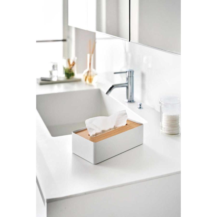 ティッシュケース RIN リン 蓋付きコンパクトティッシュケース 木目 木蓋 コンパクト ティッシュカバー 山崎実業 正規品 10605 ナチュラル | tower | 04