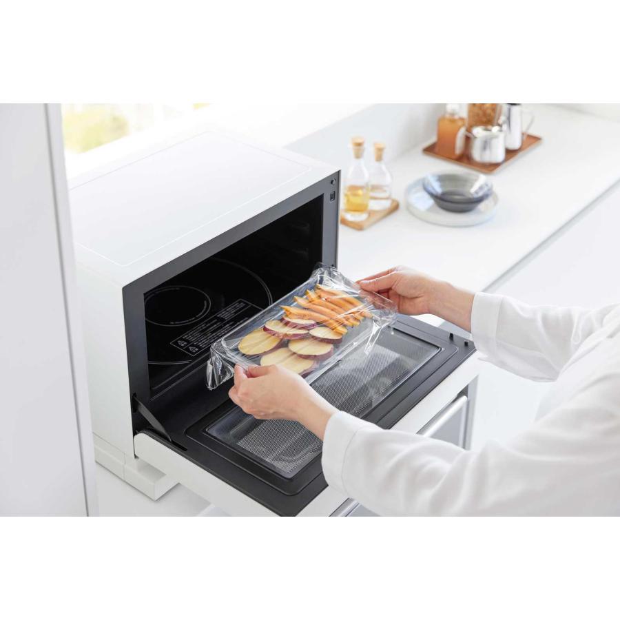 調理トレー tower タワー 電子レンジ対応連結できる洗いやすい下ごしらえ調理トレー 浅型 2個組 バット 調理器具 山崎実業 正規品 10336 クリア | tower | 04