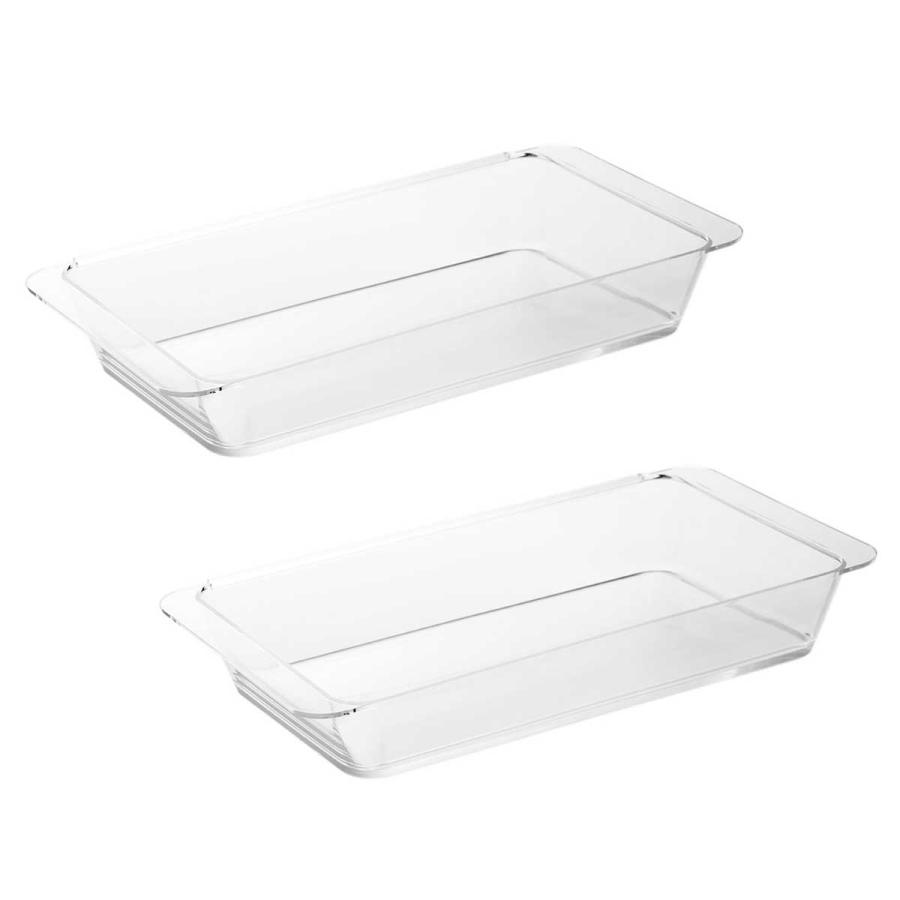調理トレー tower タワー 電子レンジ対応連結できる洗いやすい下ごしらえ調理トレー 深型 2個組 バット 調理器具 山崎実業 正規品 10337 クリア | tower | 01