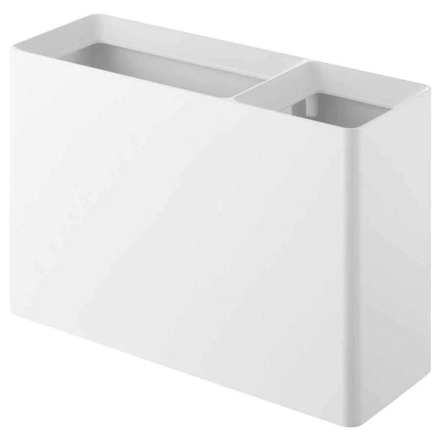 分別ゴミ箱 tower タワー スーパー・コンビニ弁当がそのまま入る分別ダストボックス リビング ダストボックス ごみ箱 山崎実業 正規品 10354 ホワイト | tower | 01