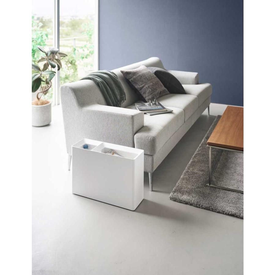 分別ゴミ箱 tower タワー スーパー・コンビニ弁当がそのまま入る分別ダストボックス リビング ダストボックス ごみ箱 山崎実業 正規品 10354 ホワイト | tower | 03