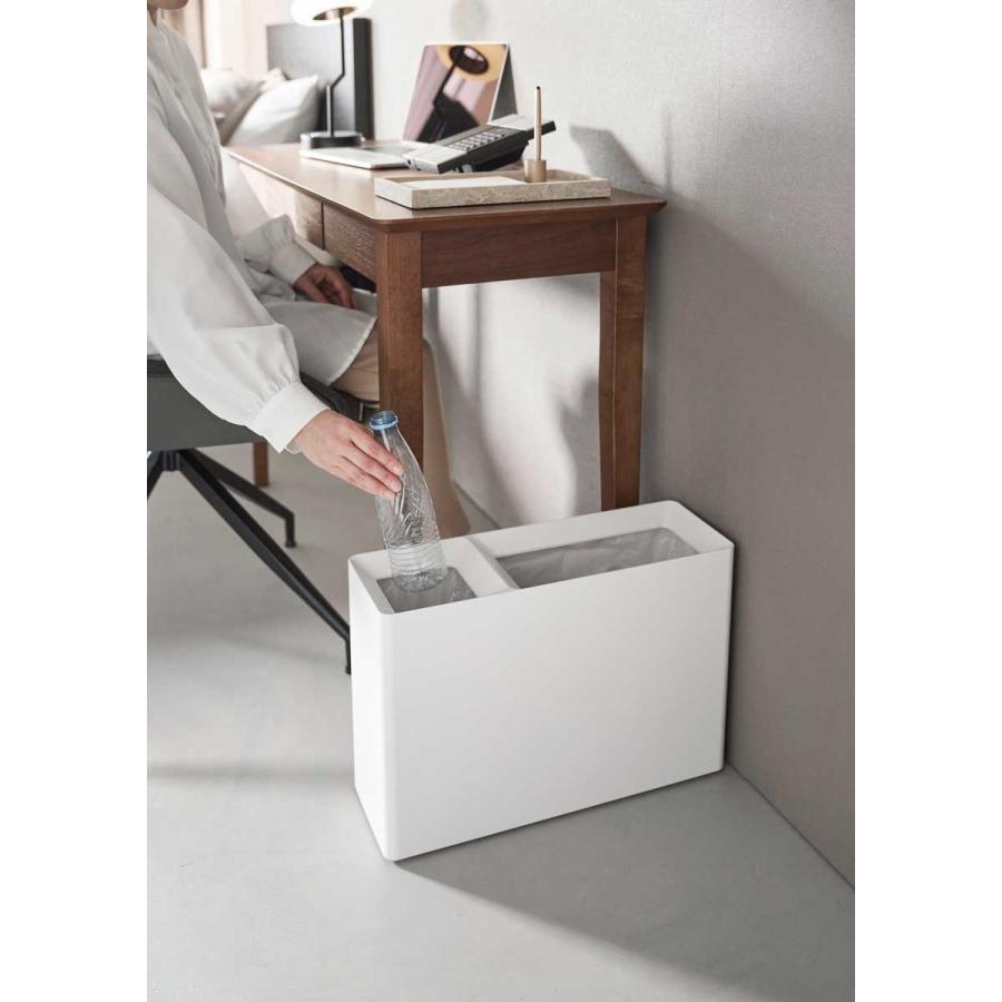 分別ゴミ箱 tower タワー スーパー・コンビニ弁当がそのまま入る分別ダストボックス リビング ダストボックス ごみ箱 山崎実業 正規品 10354 ホワイト | tower | 06