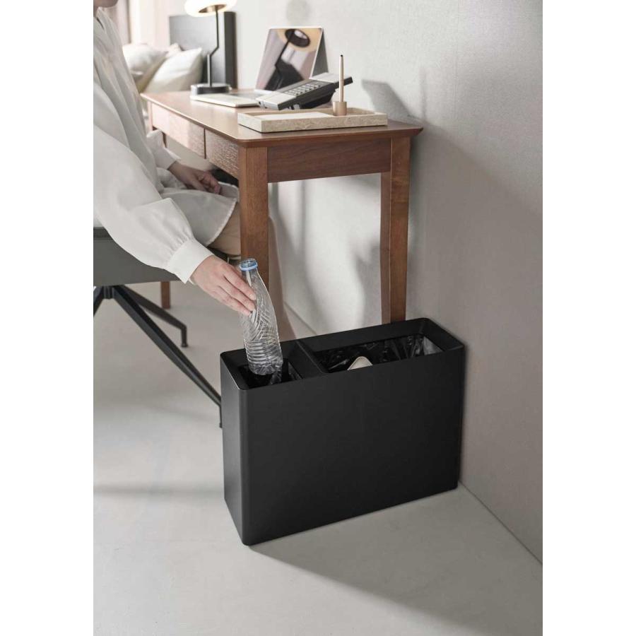 分別ゴミ箱 tower タワー スーパー・コンビニ弁当がそのまま入る分別ダストボックス リビング ダストボックス ごみ箱 山崎実業 正規品 10355 ブラック | tower | 06