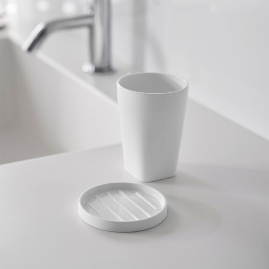 タンブラー tower タワー タンブラー＆スタンキャップ BPAフリー 歯磨き 歯ブラシ グラス コップ 山崎実業 正規品 10817 ホワイト | tower