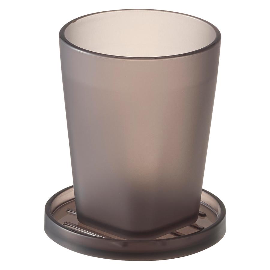 タンブラー tower タワー タンブラー＆スタンキャップ BPAフリー 歯磨き 歯ブラシ グラス コップ 山崎実業 正規品 10820 クリアブラック | tower | 01