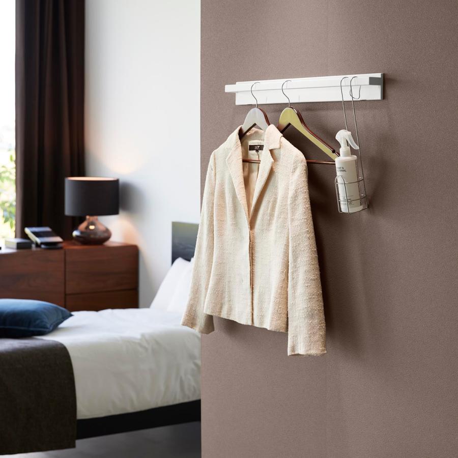 ハンガーバー tower タワー 壁付けハンガーバー ハンガーラック 壁付け 壁掛け ハンガーパイプ 山崎実業 正規品 10681 ホワイト | tower