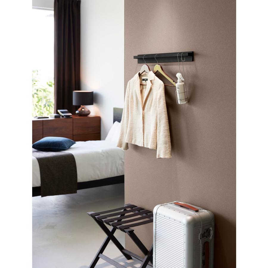 ハンガーバー tower タワー 壁付けハンガーバー ハンガーラック 壁付け 壁掛け ハンガーパイプ 山崎実業 正規品 10682 ブラック | tower | 02