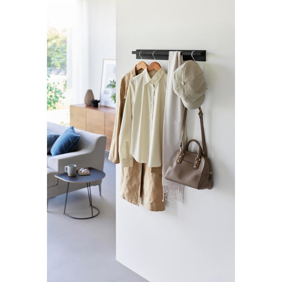 ハンガーバー tower タワー 壁付けハンガーバー ハンガーラック 壁付け 壁掛け ハンガーパイプ 山崎実業 正規品 10682 ブラック | tower | 04