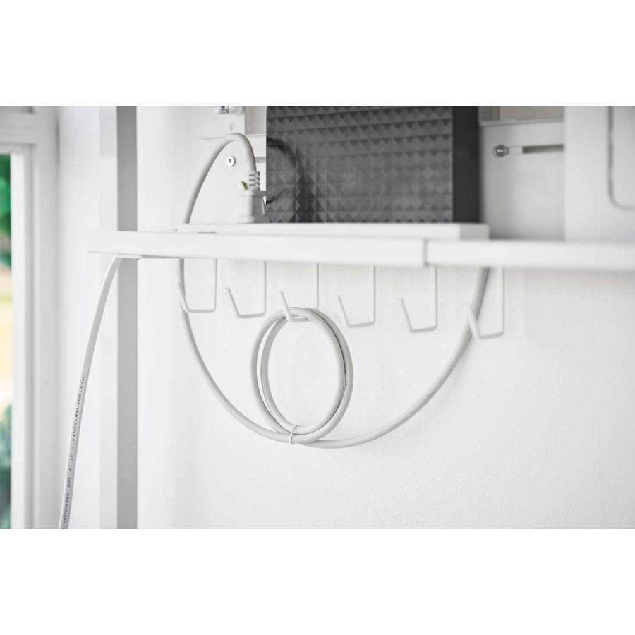 ケーブルトレー smart スマート 伸縮デスク下ケーブルトレー 配線整理 OAタップ ケーブルボックス ケーブル収納 山崎実業 正規品 10416 ホワイト | 山崎実業 | 05