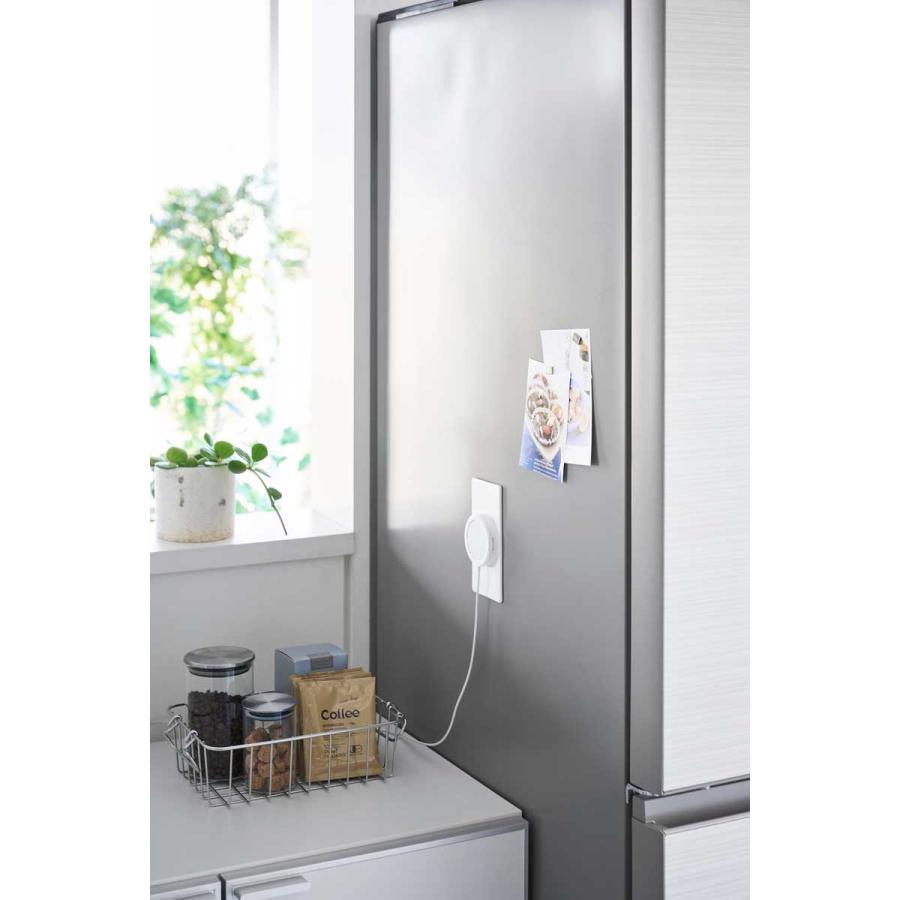 スマホ充電ホルダー tower タワー マグネットスマートフォン充電ホルダー 壁付け 壁掛け ワイヤレス充電器対応 山崎実業 正規品 10086 ホワイト | tower | 02