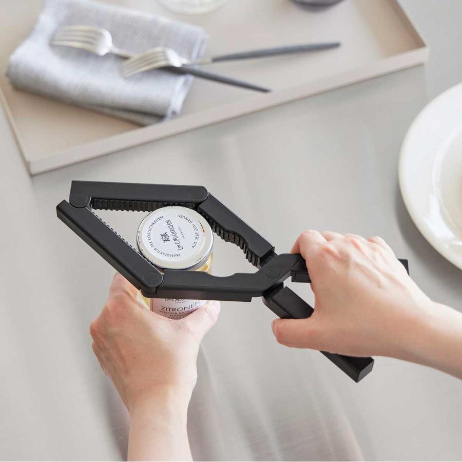 キャップオープナー tower タワー 軽い力で開けられるマグネットキャップオープナー ビン ペットボトル 便利グッズ 山崎実業 正規品 10431 ブラック | tower