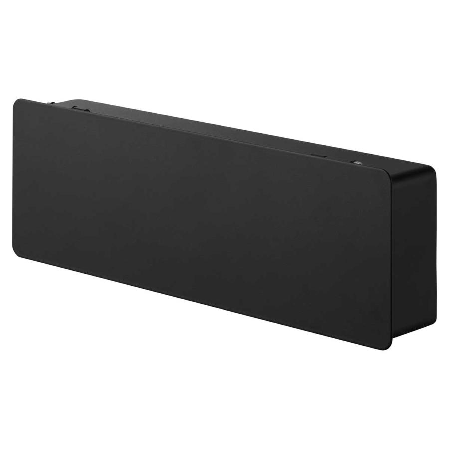 キーフック tower タワー 壁付けキーフック ロング 壁付け 壁掛け 扉付き キーボックス キーケース 山崎実業 正規品 10345 ブラック | tower | 01