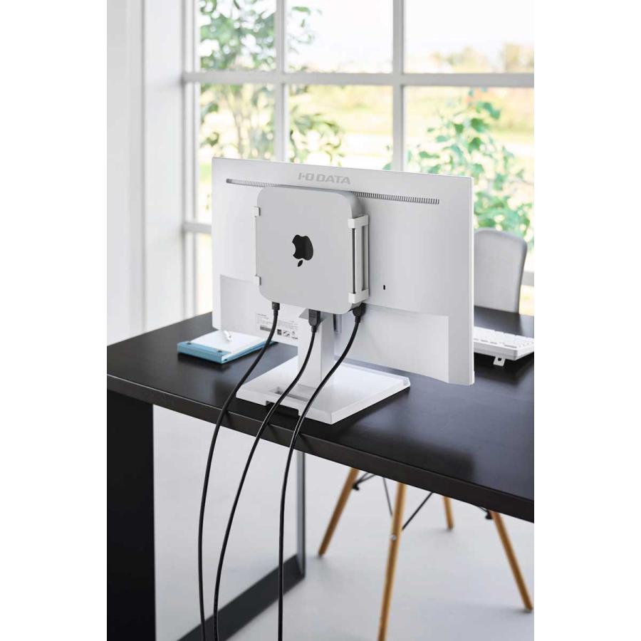 PC収納ラック smart スマート スリーウェイ小型PC収納ラック S Mac mini M2対応 壁付け 壁掛け PCラック 山崎実業 正規品 10420 ホワイト | 山崎実業 | 03