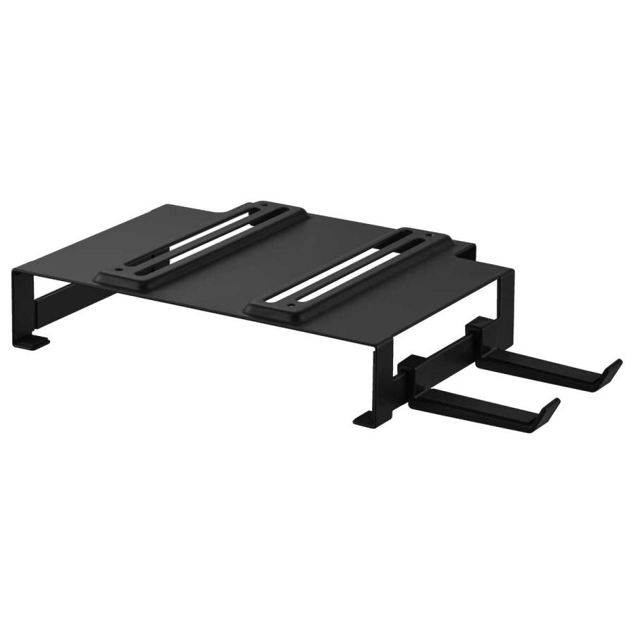 PC収納ラック smart スマート スリーウェイ小型PC収納ラック S Mac mini M2対応 壁付け 壁掛け PCラック 山崎実業 正規品 10421 ブラック | 山崎実業 | 01