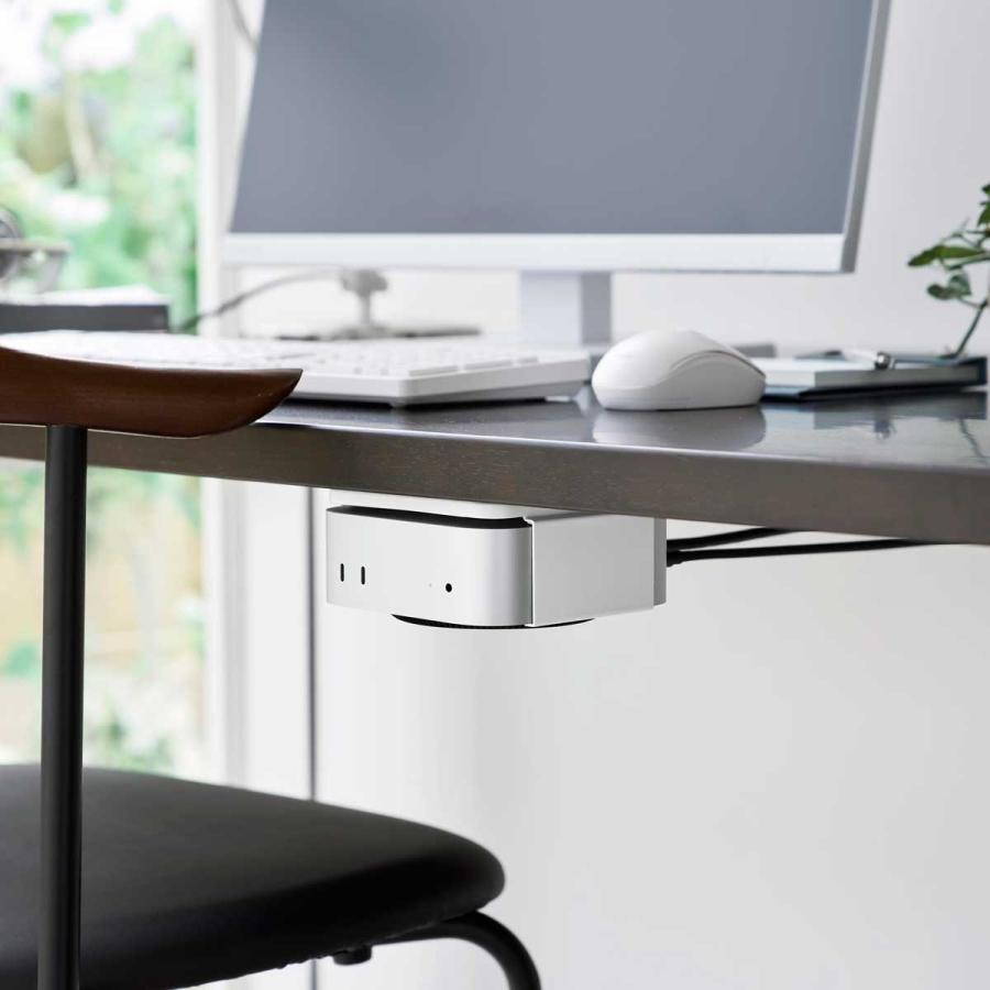 PC収納ラック smart スマート スリーウェイ小型PC収納ラック XS Mac mini M4対応 壁付け 壁掛け PCラック 山崎実業 正規品 10422 ホワイト | 山崎実業