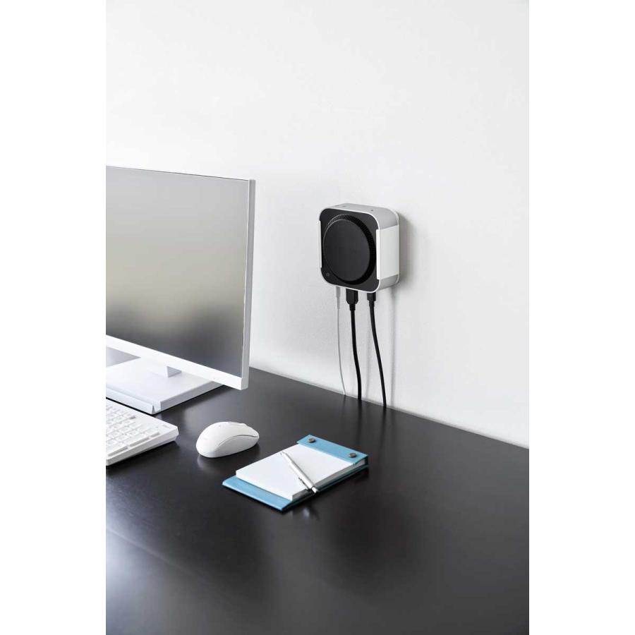 PC収納ラック smart スマート スリーウェイ小型PC収納ラック XS Mac mini M4対応 壁付け 壁掛け PCラック 山崎実業 正規品 10422 ホワイト | 山崎実業 | 04