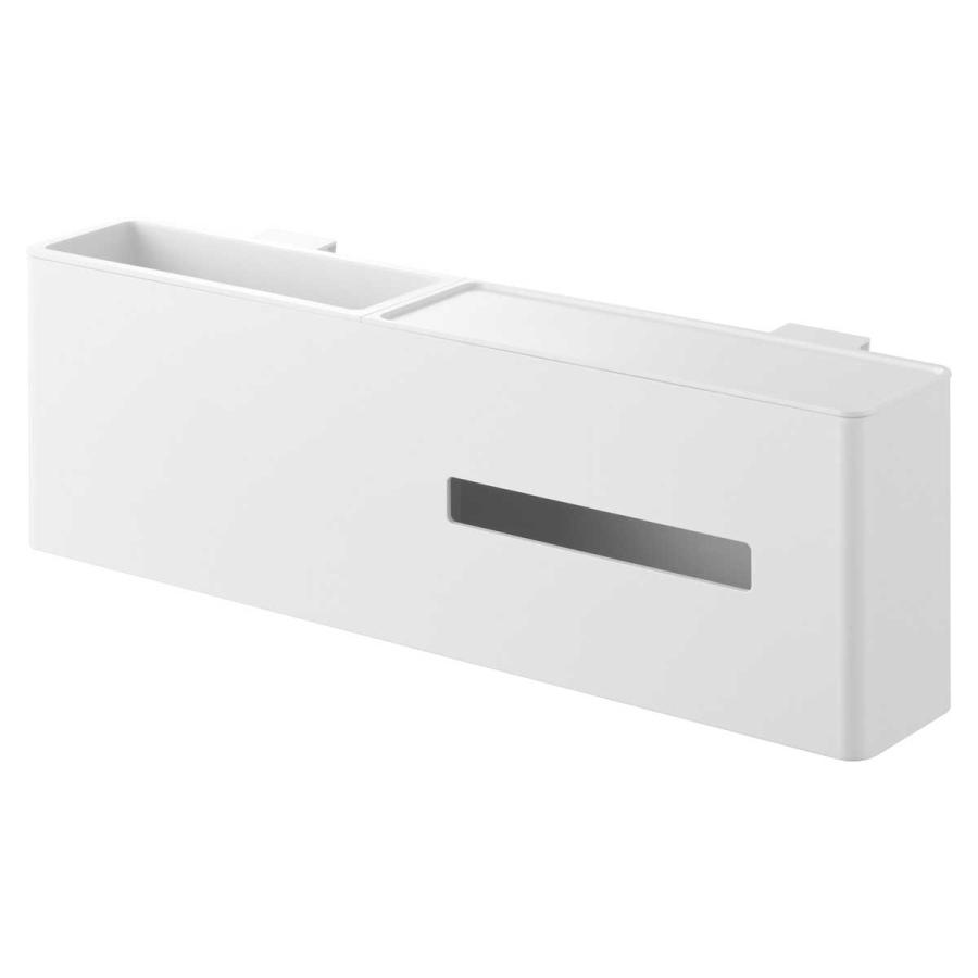 ティッシュケース tower タワー 引っ掛けティッシュケース＆ダストボックス 浮かせて設置 ティッシュカバー 山崎実業 正規品 1458 ホワイト | tower | 01