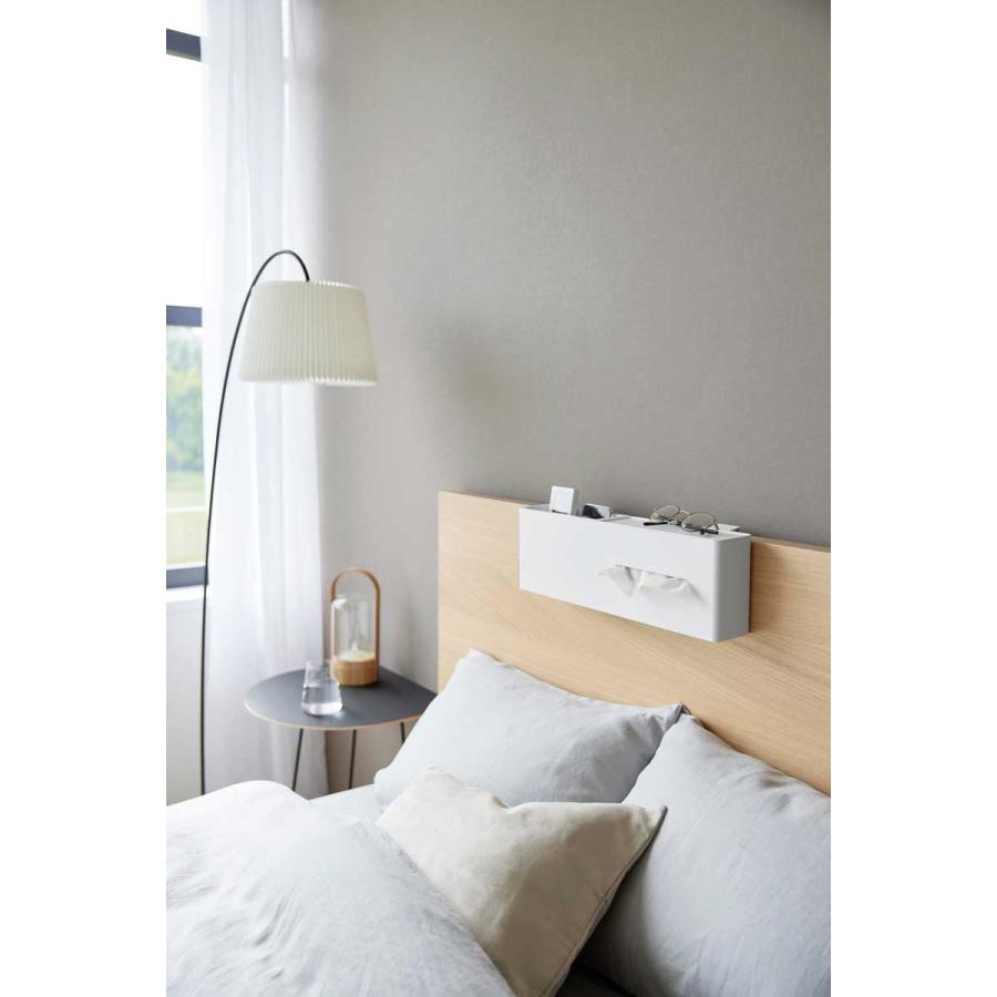 ティッシュケース tower タワー 引っ掛けティッシュケース＆ダストボックス 浮かせて設置 ティッシュカバー 山崎実業 正規品 1458 ホワイト | tower | 02