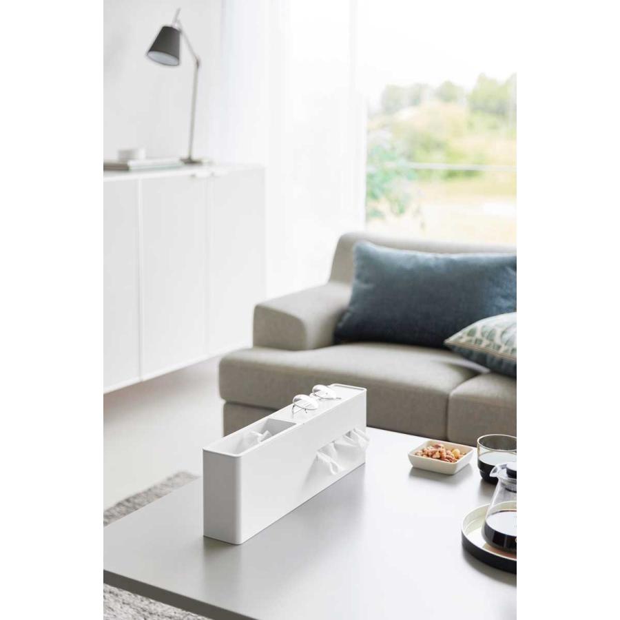 ティッシュケース tower タワー 引っ掛けティッシュケース＆ダストボックス 浮かせて設置 ティッシュカバー 山崎実業 正規品 1458 ホワイト | tower | 03