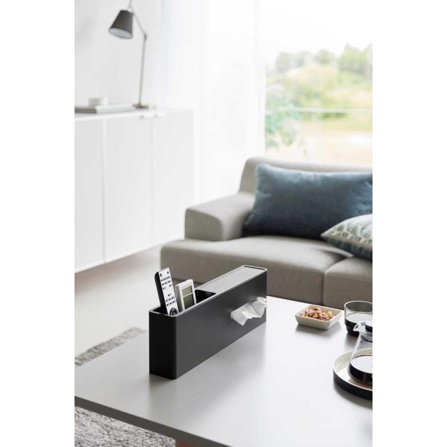 ティッシュケース tower タワー 引っ掛けティッシュケース＆ダストボックス 浮かせて設置 ティッシュカバー 山崎実業 正規品 1459 ブラック | tower | 04