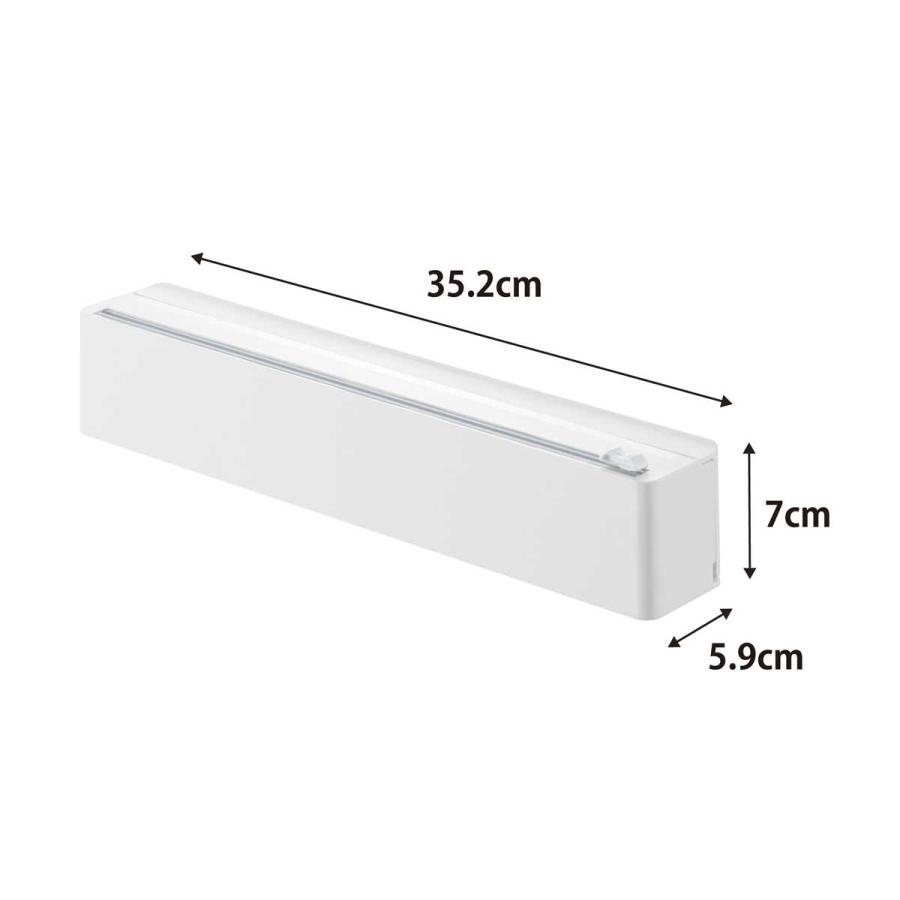 ラップケース tower タワー マグネットラップケース スライドカッター付き アルミホイル対応 ラップ収納 ラップホルダー 山崎実業 正規品 10658 ホワイト | tower | 07