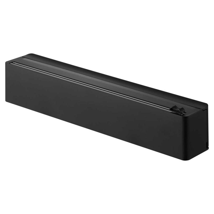 ラップケース tower タワー マグネットラップケース スライドカッター付き アルミホイル対応 ラップ収納 ラップホルダー 山崎実業 正規品 10659 ブラック | tower | 01