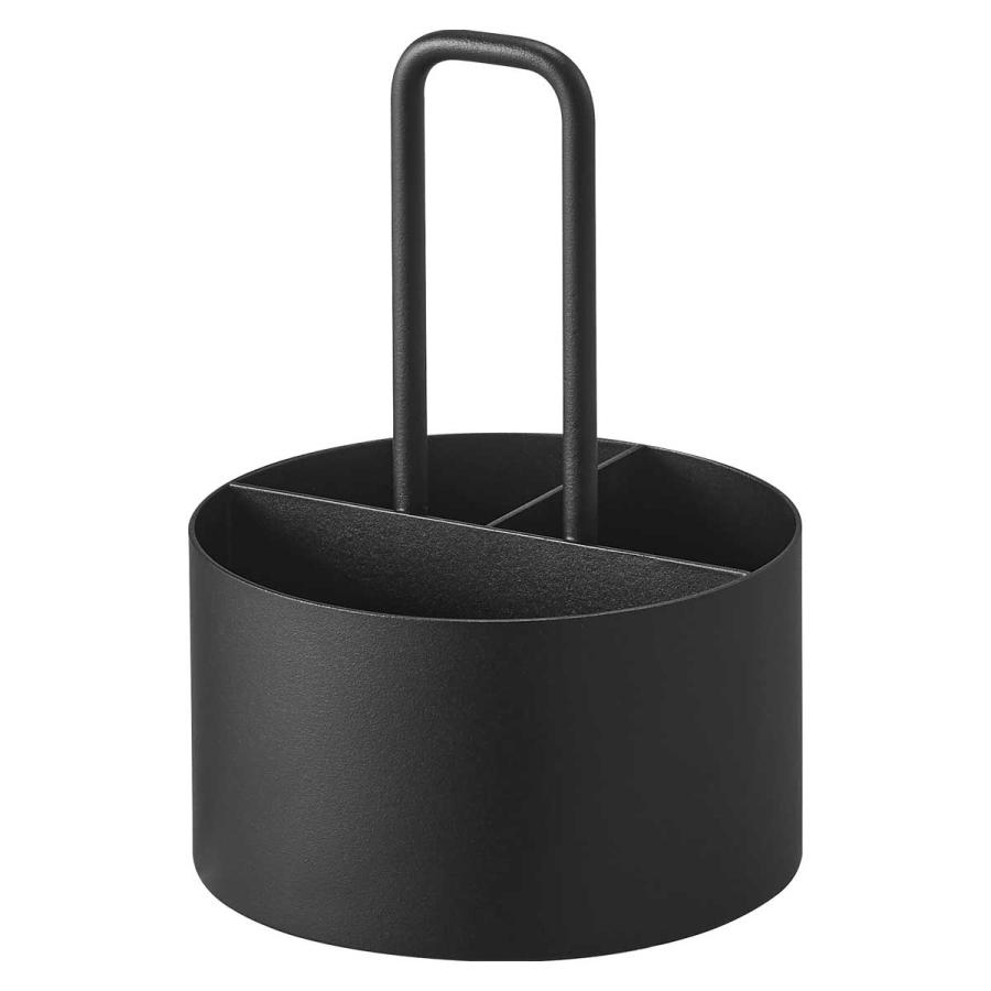 シュガー＆ミルクケース tower タワー シュガー＆ミルクオーガナイザー スティックシュガー ミルク マドラー おしゃれ 山崎実業 正規品 10808 ブラック | tower | 01