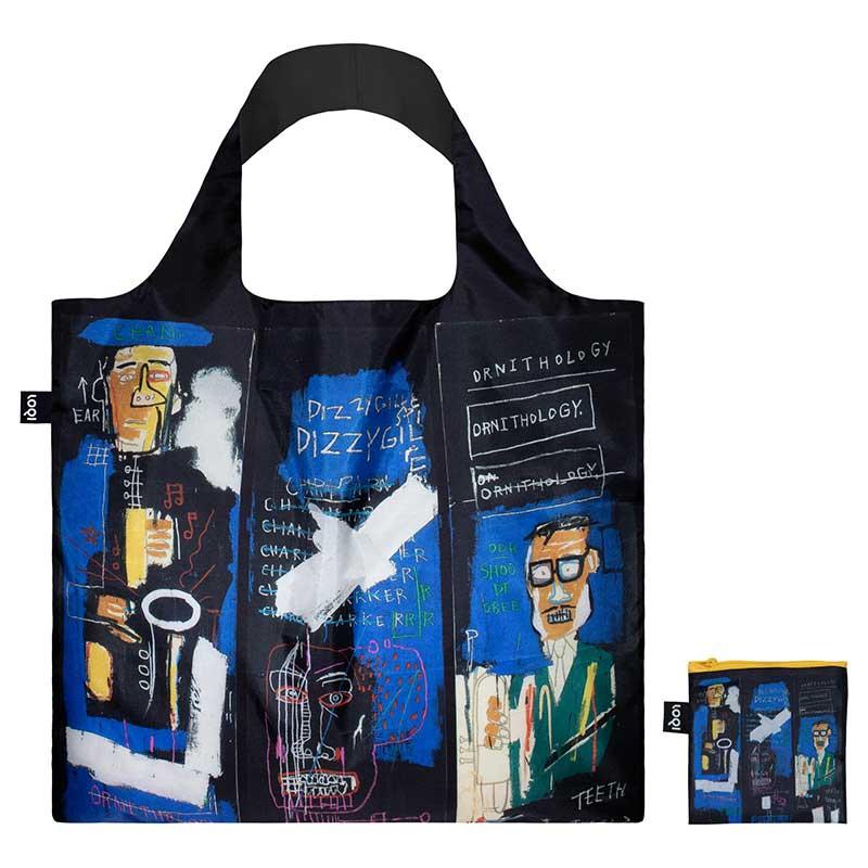 折りたたみトート エコバッグ LOQI ローキー Recycled Bag 正規品 Jean-Michel Basquiat ジャン-ミッシェル・バスキア/ホーン プレイヤーズ | LOQI | 01