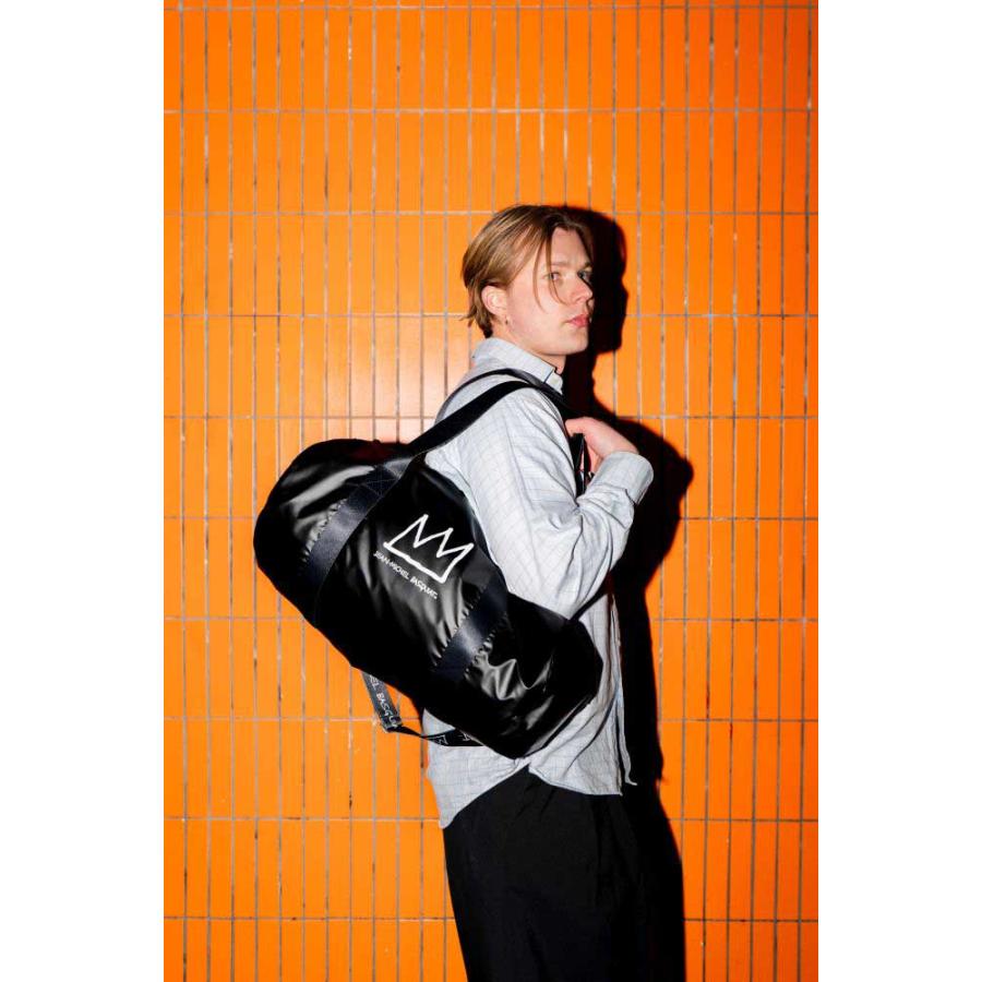ボストンバッグ LOQI ローキー Metallic Weekender ショルダーバッグ 正規品 JEAN-MICHEL BASQUIAT ジャン=ミッシェル・バスキア/クラウン ブラック | LOQI | 01