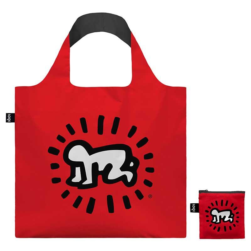折りたたみトート エコバッグ LOQI ローキー Recycled Bag 撥水 正規品 KEITH HARING キース・へリング/ラディアント ベイビー | LOQI | 02