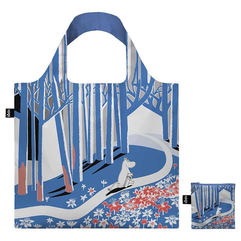 折りたたみトート エコバッグ LOQI ローキー Recycled Bag 撥水 はっ水 コンパクト 大きめ 正規品 MOOMIN/BLUE FOREST ムーミン/ブルーフォレスト | LOQI | 01