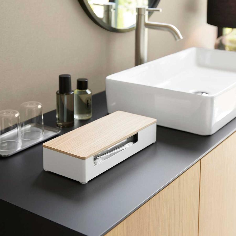 ホテルライク RIN リン 蓋付きアメニティ＆小物収納 仕切り付き 洗面所収納 ラグジュアリー 山崎実業 正規品 10603 ナチュラル | 山崎実業